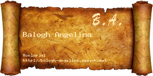 Balogh Angelina névjegykártya