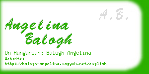 angelina balogh business card